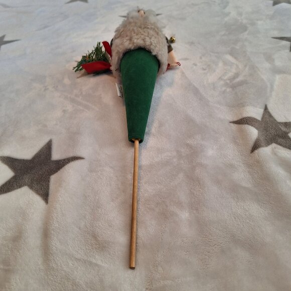 Fire Robin Christmas Cone Puppet Elf Santa Green Velvet Lobster 16" Vermont Made - Picture 5 of 12